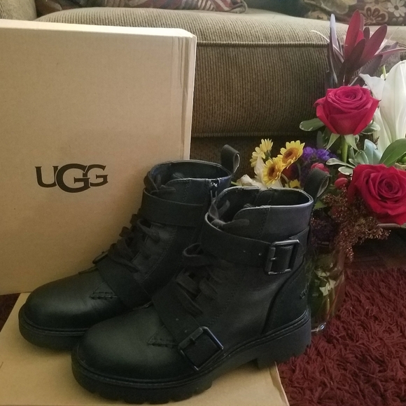 UGG Shoes - Ugg Moto Leather Moto Boots